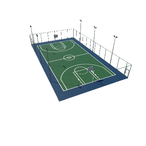 Modular Basketball Court A2 Triangulate
